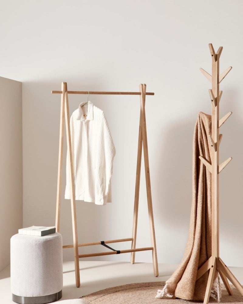 TemaHome Tom Guardaroba Appendabt, Partcle Board, Noce Con Tenda - Foto 7