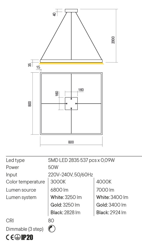 Febe Square Lamp