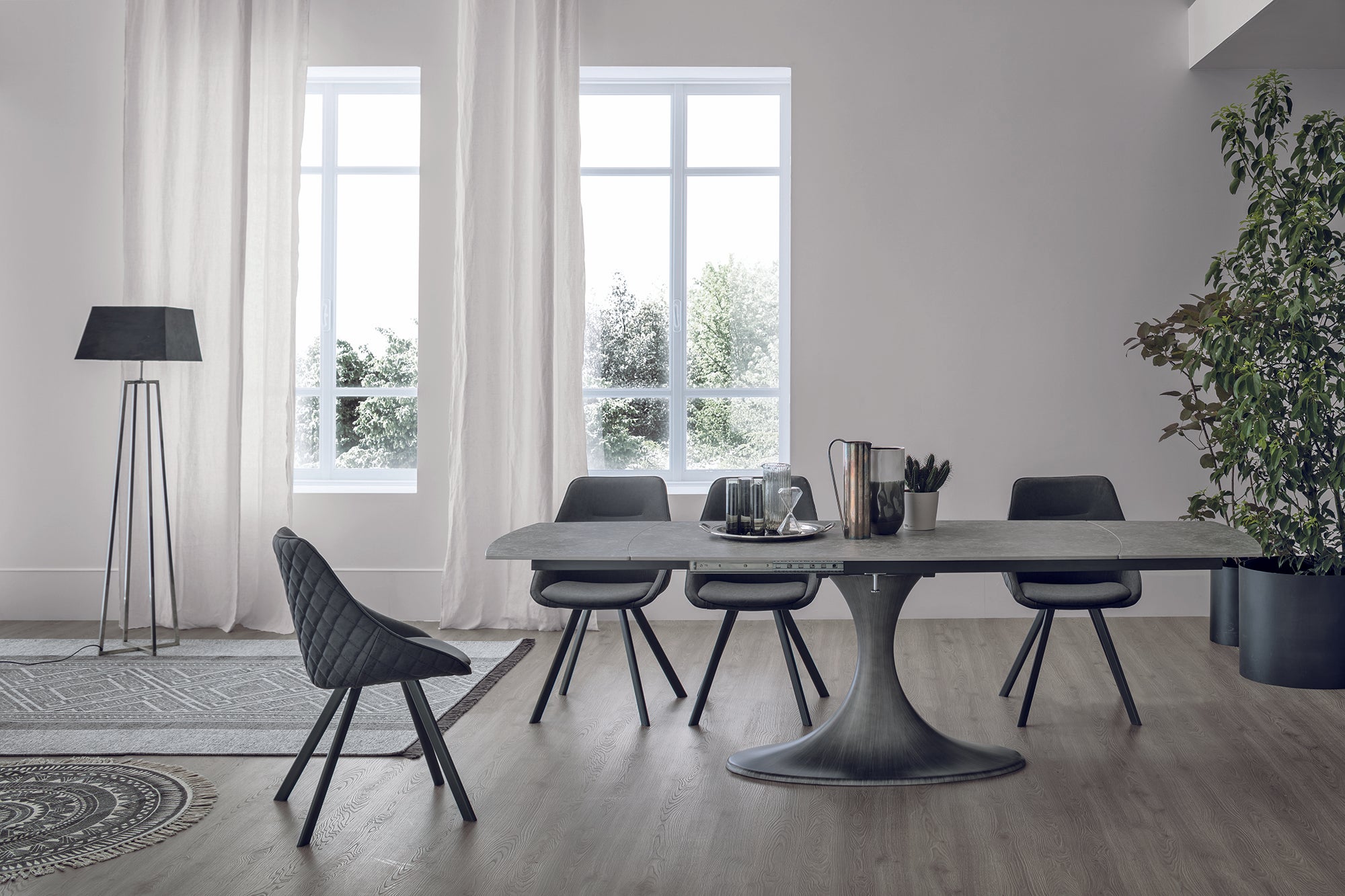 Goblet 160 Extendable Swivel Botticella Table