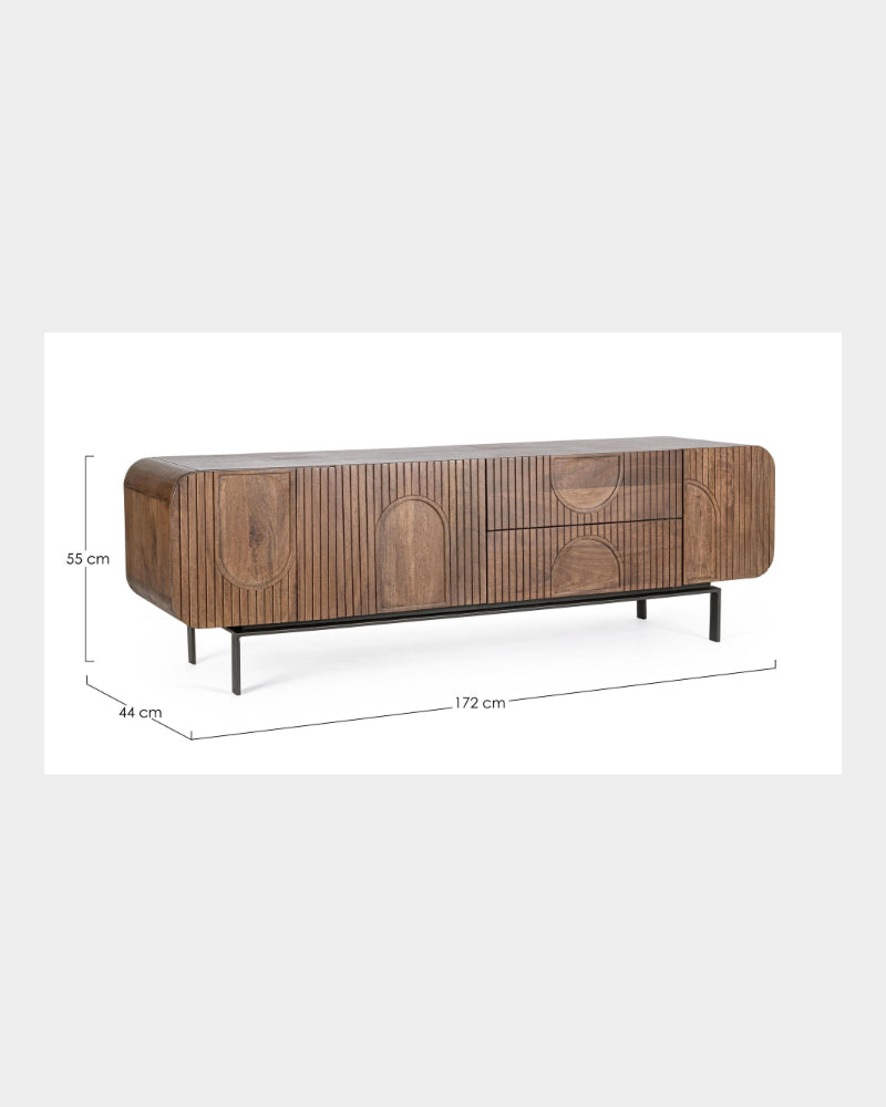 TV Stand 3A-2C Orissa Nat - Bizzotto