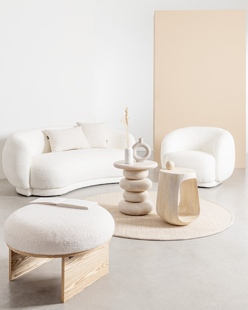 2 Seater Sofa Tecla White - Bizzotto